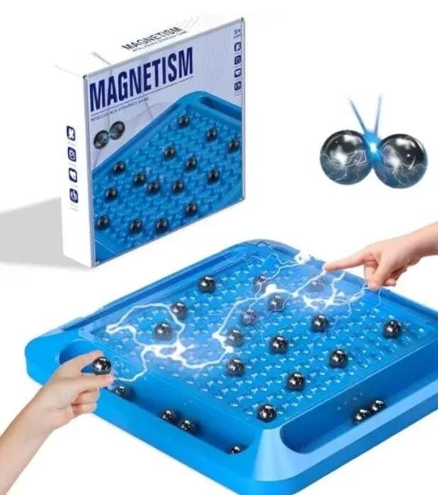 لعبة الشطرنج المغناطيسي الاستراتيجية (Magnetism / Magnetic Chess). تعتمد هذه اللعبة بشكل أساسي على مبادئ الفيزياء والمجال المغناطيسي، وهي مصممة للتنافس والذكاء بين لاعبين أو أكثر.