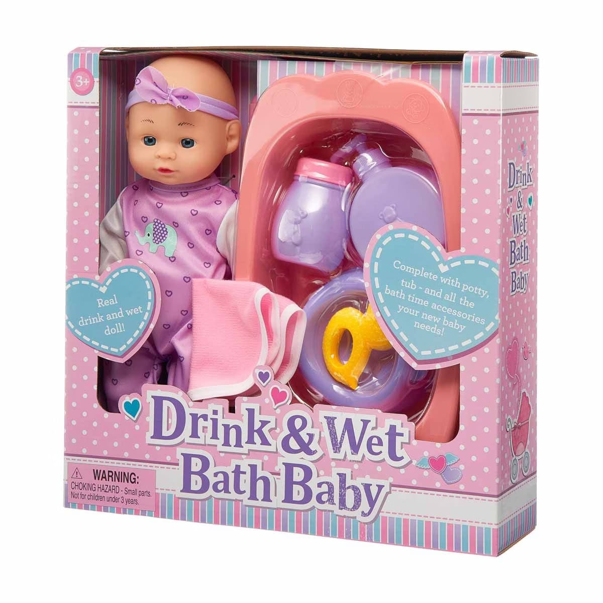 Buy Drink & Wet Bath Baby Doll Playset from Dollar General - Instore — اقتراح مشابه حسب الاسم والوصف؛ النسخة أو الغلاف غير مؤكد ويحتاج اعتمادًا يدويًا دقيقًا.