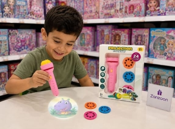 كشاف البروجيكتور التعليمي لعرض الصور والأشكال للأطفال Projection Flashlight