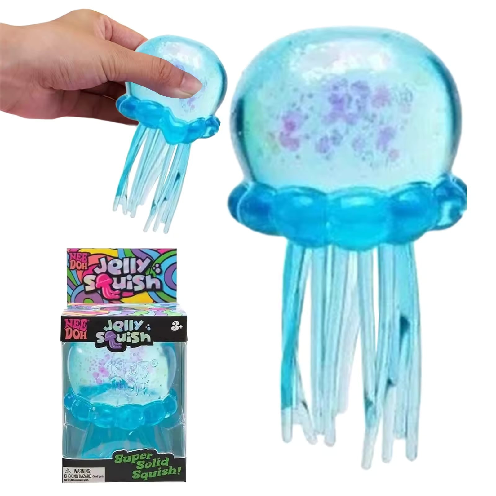 لعبة ضغط حسية NeeDoh Jelly Squish بتصميم قنديل البحر